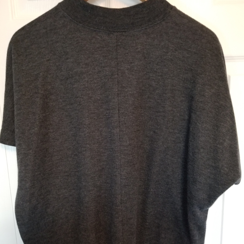 Gray short sleeve mock neck